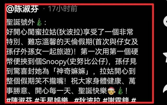 謝霆鋒帶全家遠(yuǎn)赴日本過圣誕！兒子罕見露面，繼父和母親十分恩愛